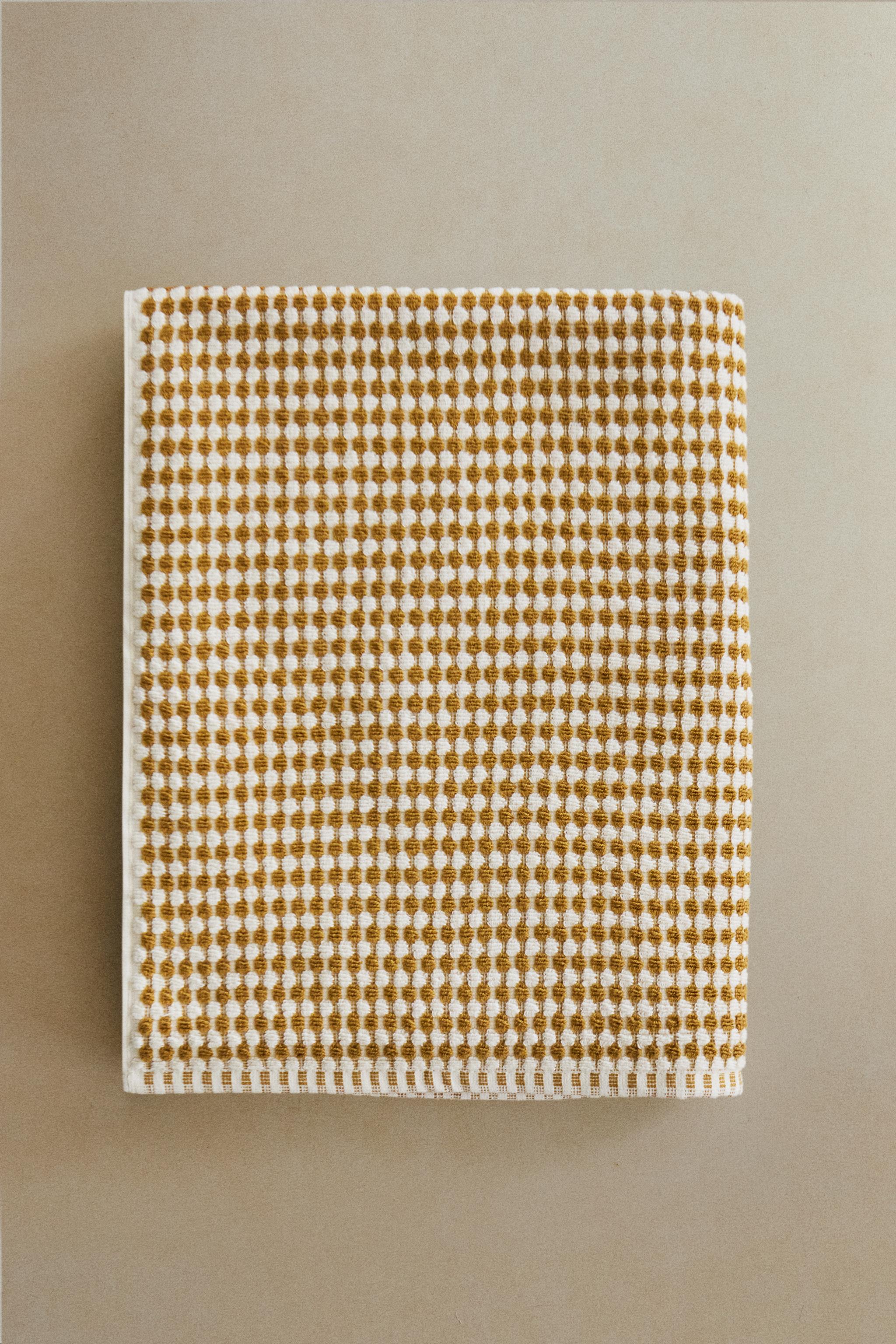 SERVIETTE DE BAIN COTON TEXTURÉE